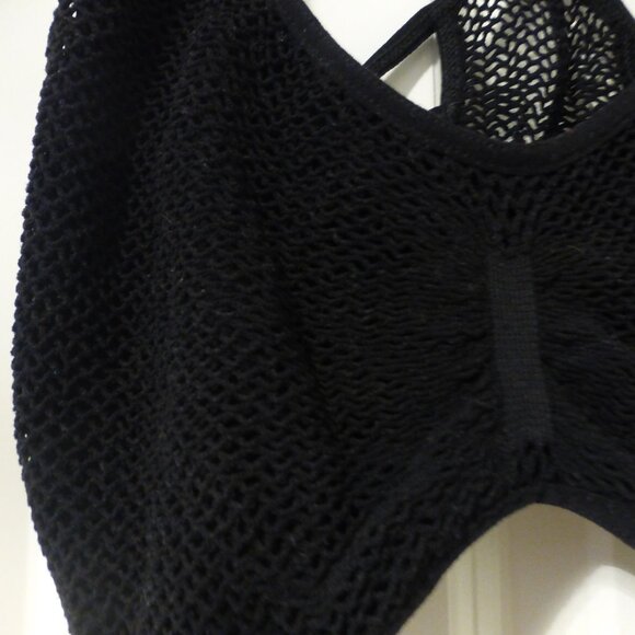 BEBE black stretchy bralette with back cut outs - Picture 4 of 8